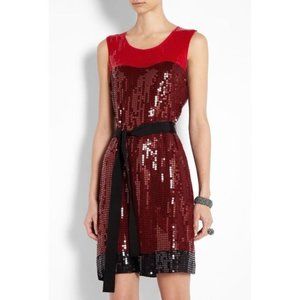 DKNY sequin color block dress size 2